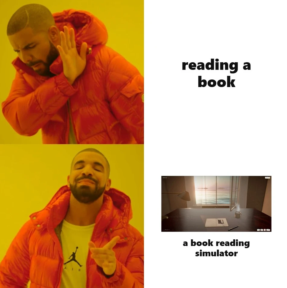 Reading a book: no. A book reading simulator: yes.